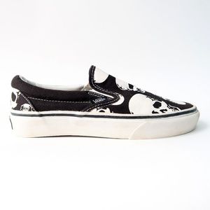 Vans Slip-On Skulls Black & White Skate Shoes